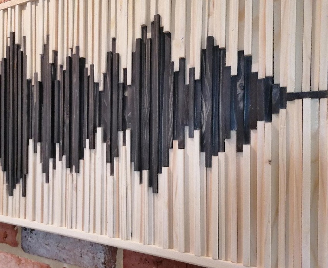 Wood Soundwave Art Sound Wave Sculpture Wall Wood Wall Art Etsy