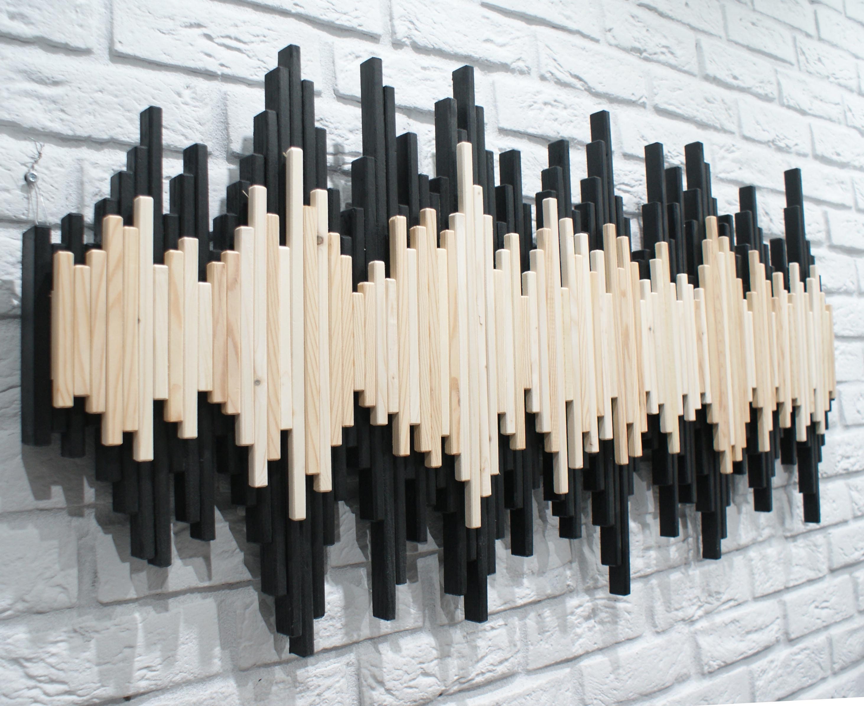 Wood Soundwave Art Sound Wave Sculpture Wall Wood Wall Art | Etsy