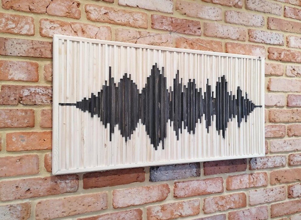 Wood Soundwave Art Sound Wave Sculpture Wall Wood Wall Art Etsy