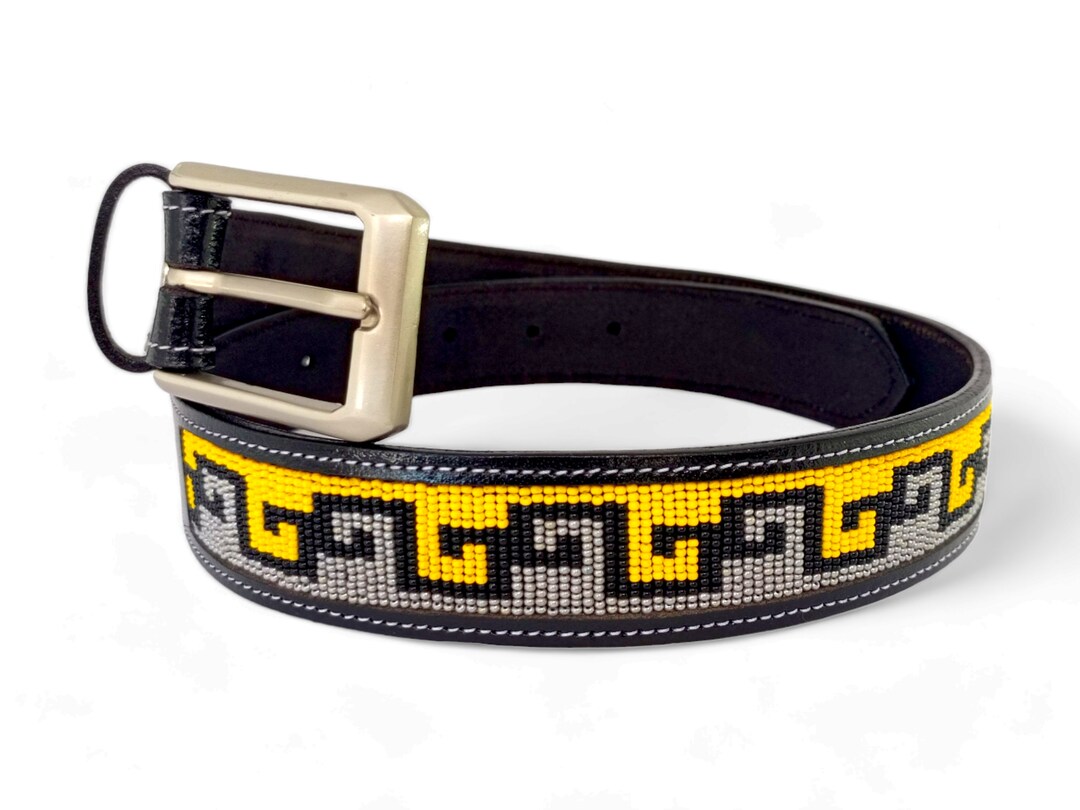 Leather Belt Removable Buckle, Personalized Name Gift, Western Beaded ...