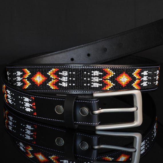 Black and White beaded Belt with Red Accents ISABEL MARANT Relona beaded belt | NET-A-PORTER main image 3