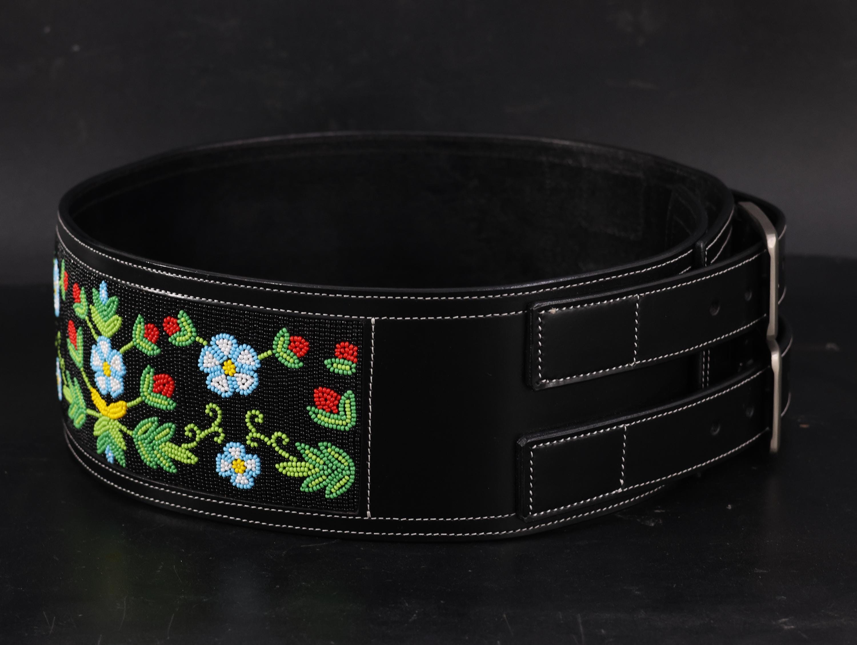 Leather Floral Waist Belt - Etsy