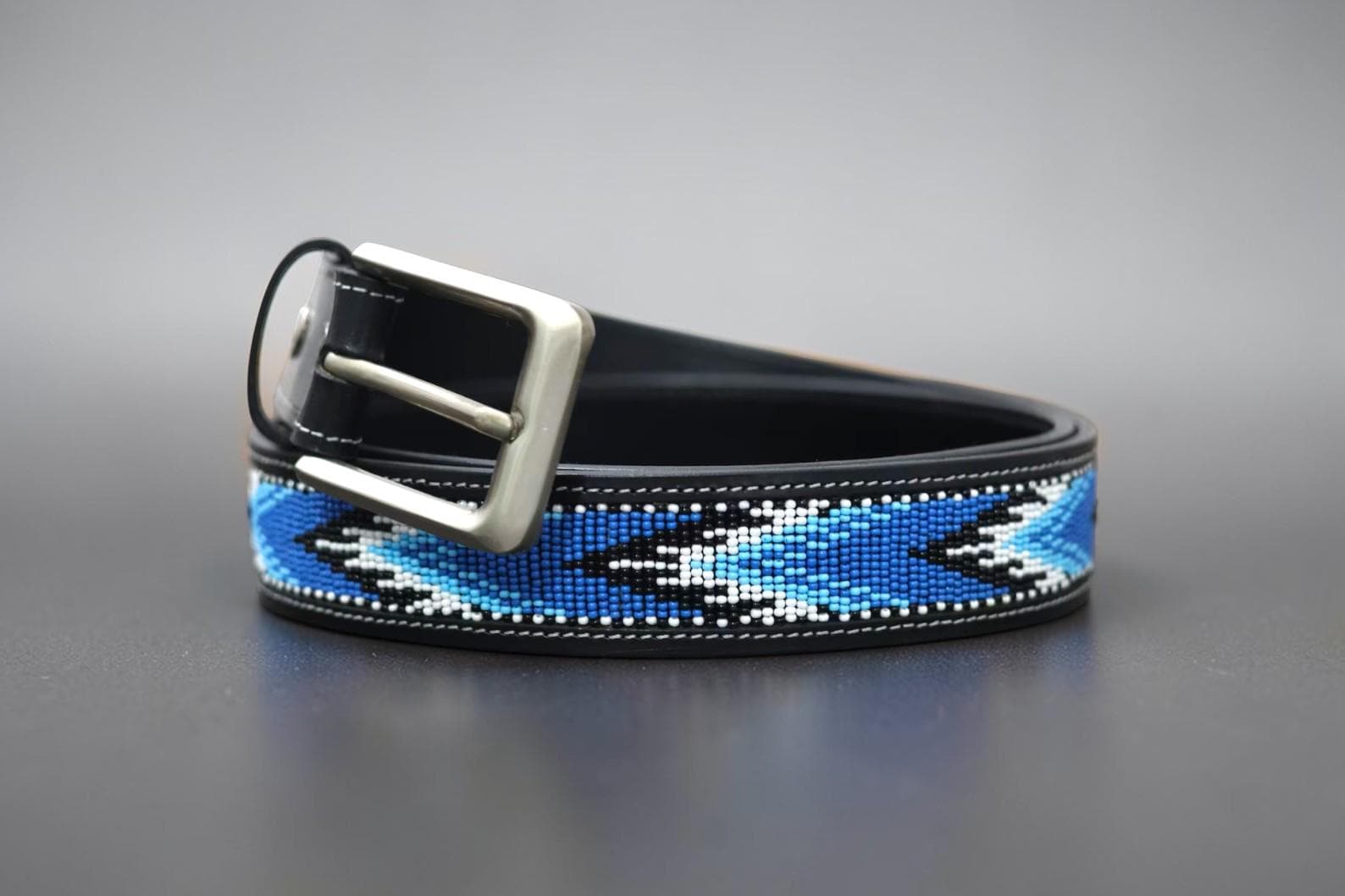 Genuine Leather Beaded Belt for Men/women | Boho Style  display picture 1