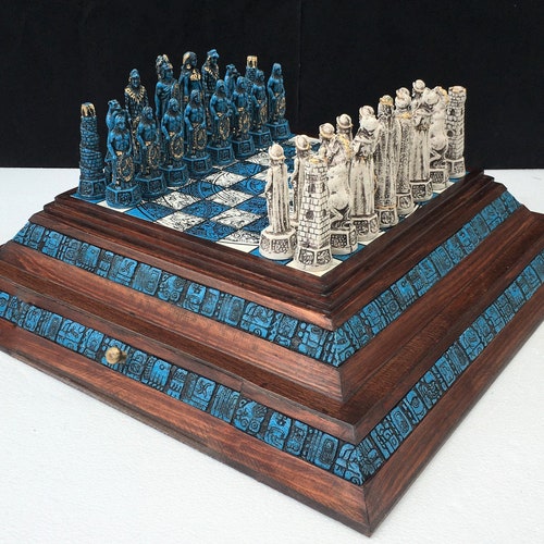 Chess Set Pyramid Inspired by the Culture of Mexico22 X 22 - Etsy