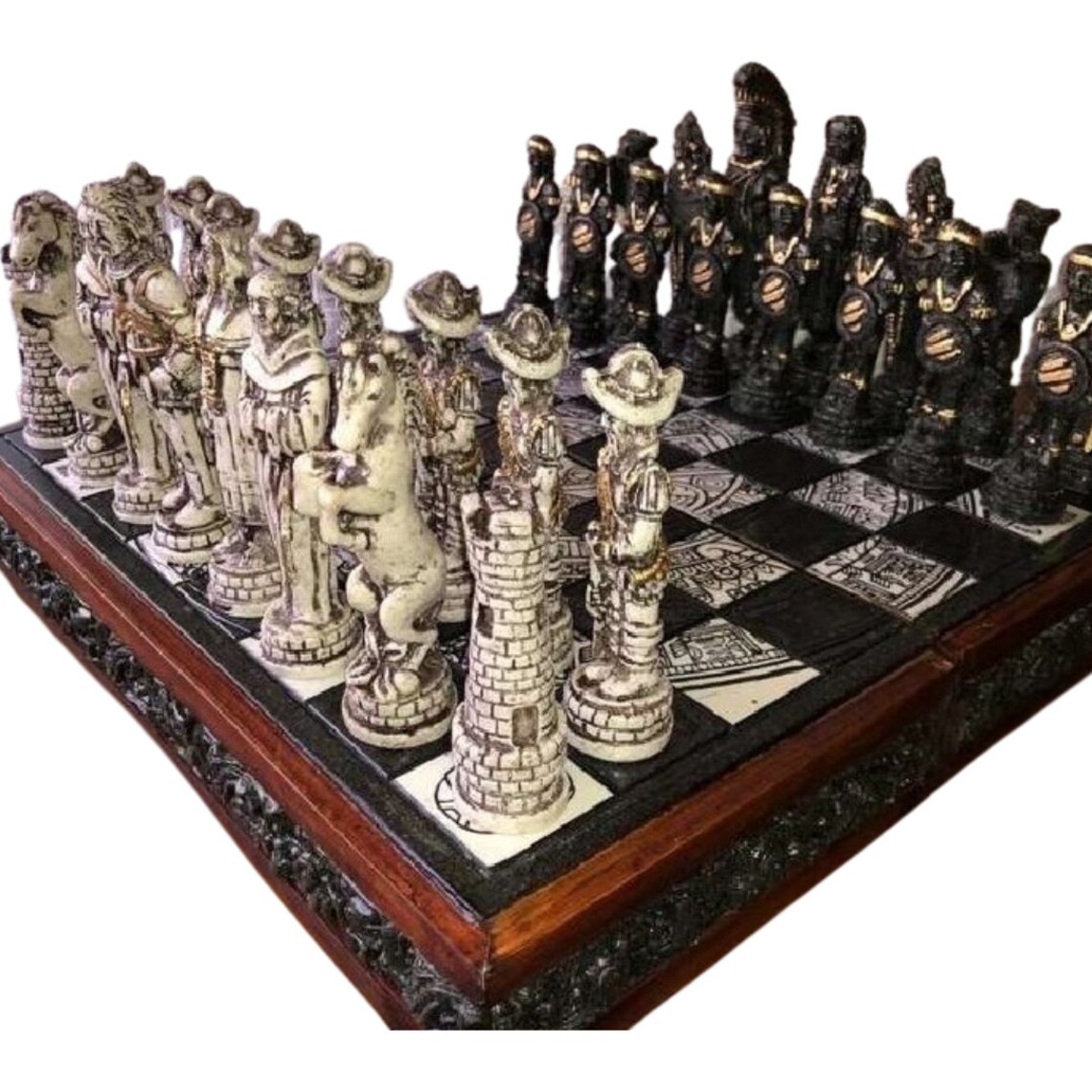Aztec Chess Set 17.5 Thematic Chess Set Aztec Chess Etsy