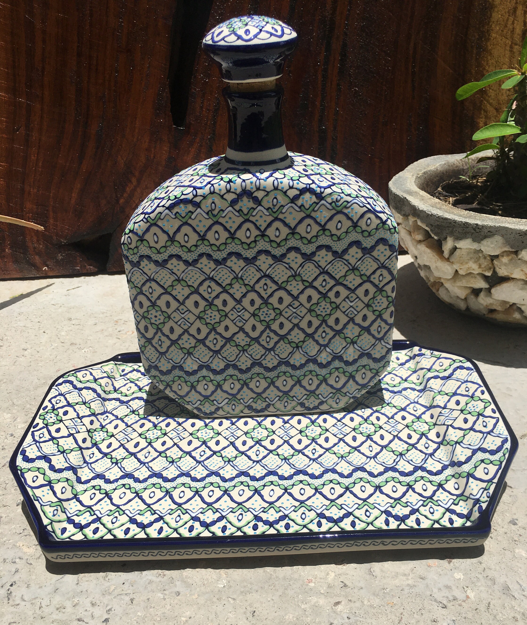 Tequila Decanter Set with 6 shot glasses salt shaker and Etsy