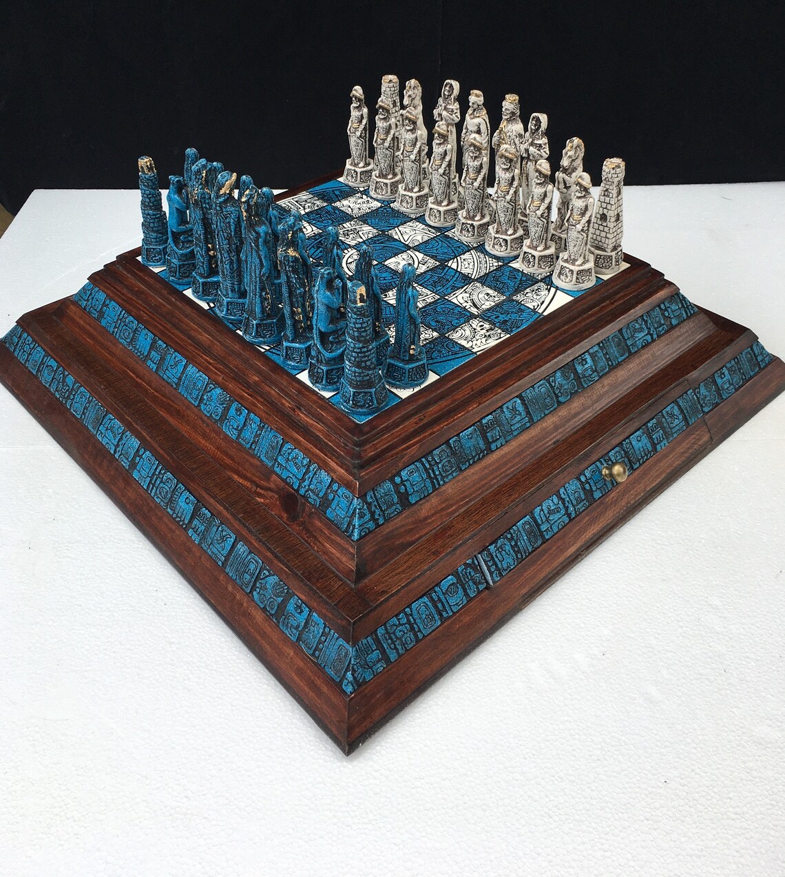 Chess Set Pyramid Inspired by the Culture of Mexico22 Inches | Etsy