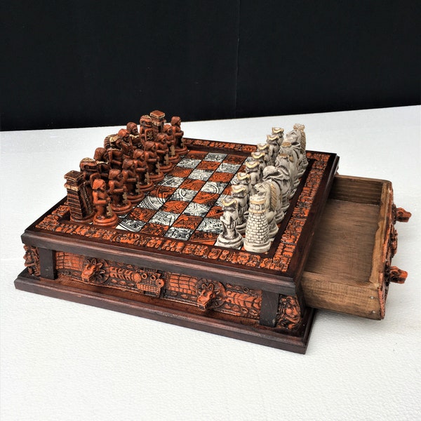 Aztec Chess Set Etsy