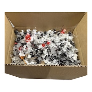 Återvunnet PLA-skrot från 3D-skrivare: Flerfärgat hantverksmaterial (500 g låda, 18 x 13 x 13 cm)