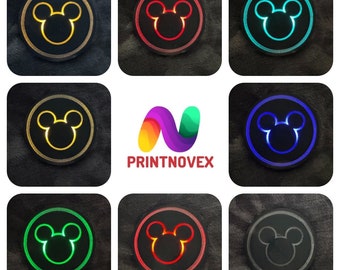 PrintNovex Disney Themed Magic Band Drinks Coaster Light Up