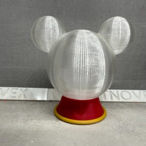 PrintNovex Light Up Mickey Themed Snow Globe Head Battery Christmas