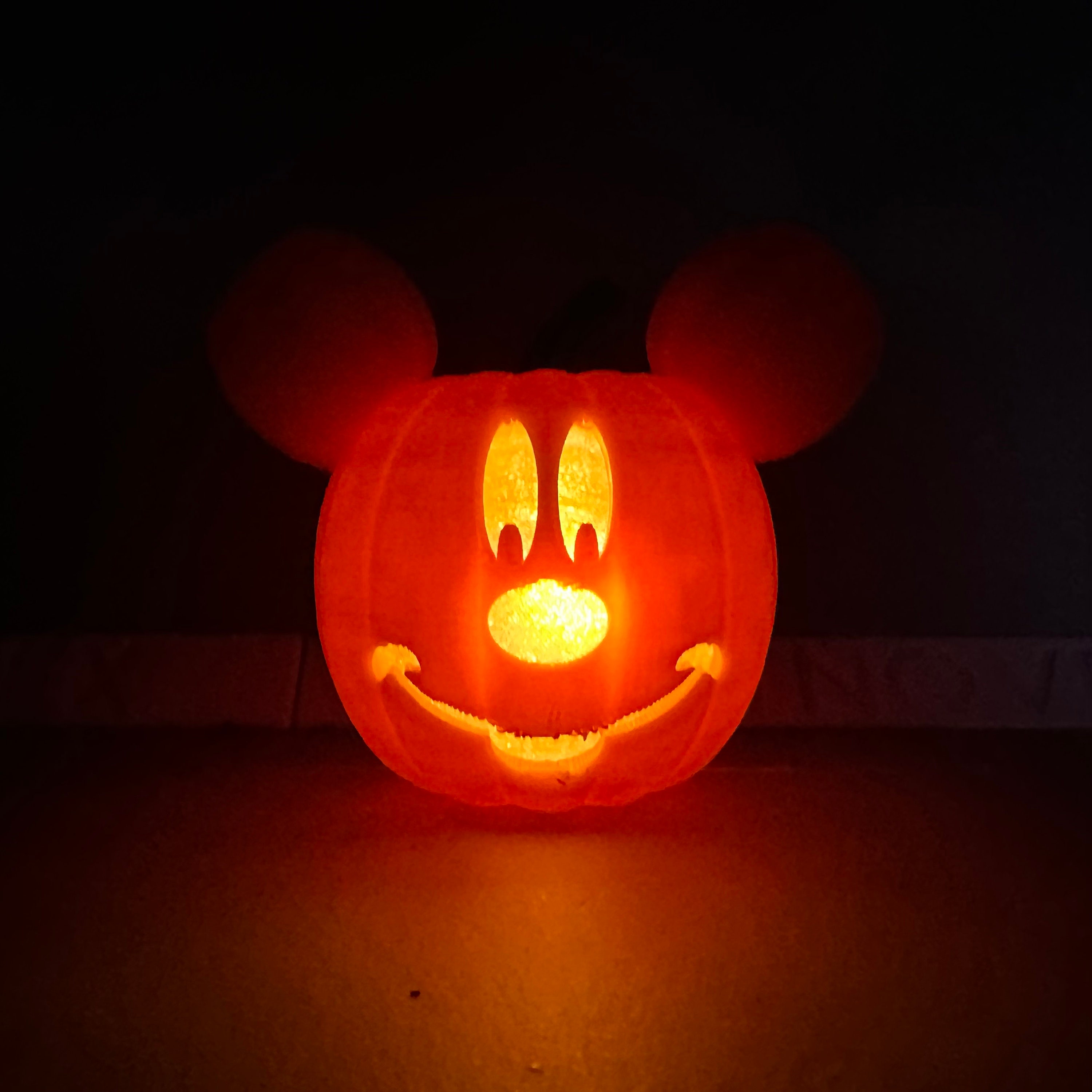 Printnovex Light up Mickey Themed Pumpkin Head Jack O Lantern Battery ...