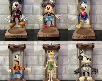 PrintNovex Disney Traditions Marionette Stand for Mickey, Minnie, Donald, Goofy, Tinkerbell or Steamboat Willie  NOTE this is for STAND ONLY