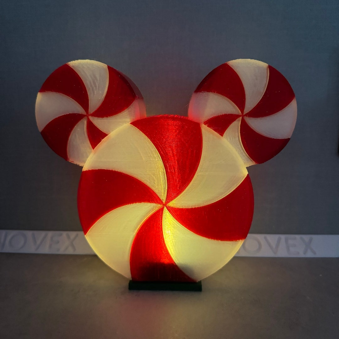 Printnovex Light up Mickey Themed Peppermint Head Battery Operated