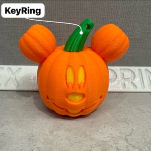 PrintNovex Mickey Themed Pumpkin Keyring MNSSHP Halloween Decoration