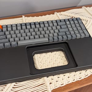 Ergonomic 3D Printed Tray for Keychron K4 Keyboard & Apple Trackpad | Custom Desk Organizer in Multiple Colors