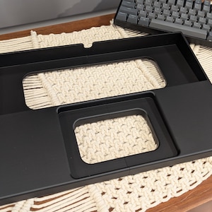 Ergonomic 3D Printed Tray for Keychron K8 Keyboard & Apple Trackpad | Custom Desk Organizer in Multiple Colors