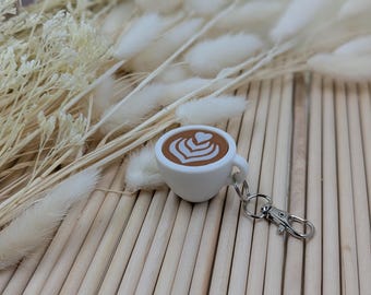 Mini Latte Keychain Fidget Clicker – Coffee Lover Gift, Barista Accessory, Espresso-Inspired Stress Relief