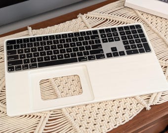 Apple Magic Keyboard with Numpad & Trackpad Tray | 3D Printed Desk Organizer | Minimalist, Ergonomic Layout