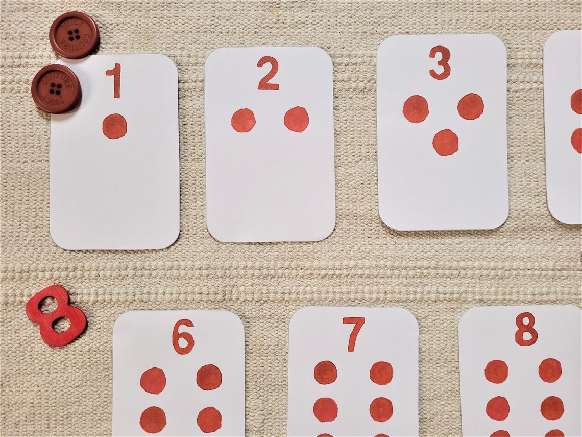 Montessori Number Cards Bundle 1 9 Etsy