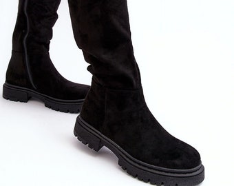 EUROPEAN Eco Suede Women High Boots