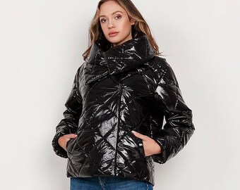 Vinyl Down Coat - Etsy