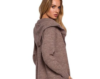 black cardigan with hood