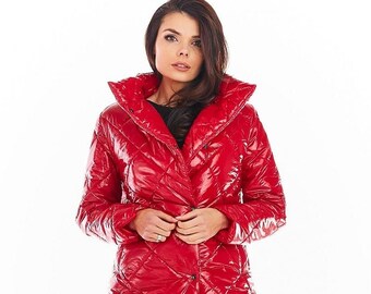 Black Vinyl Puffer - Etsy