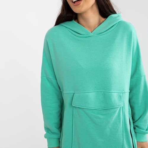 ZIPPED shops FLARE HOODIE, Zipped Up Long Hoodie, Knitted Cardigan, Long Knitted Coat