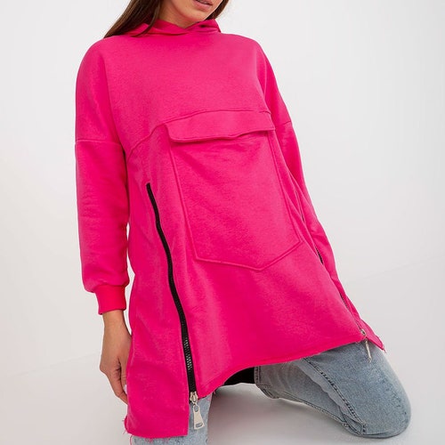 ZIPPED shops FLARE HOODIE, Zipped Up Long Hoodie, Knitted Cardigan, Long Knitted Coat