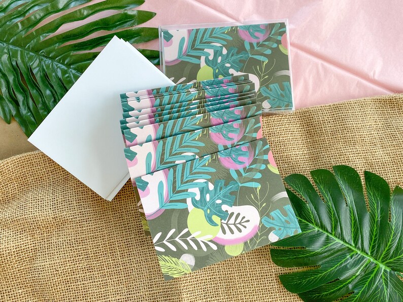 Pack of 10 Tropical Greeting Cards