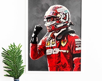 Ferrari 3.9-litre twin-turbo V8 Poster Canvas Print Wall Art Home Decor 5 Piece