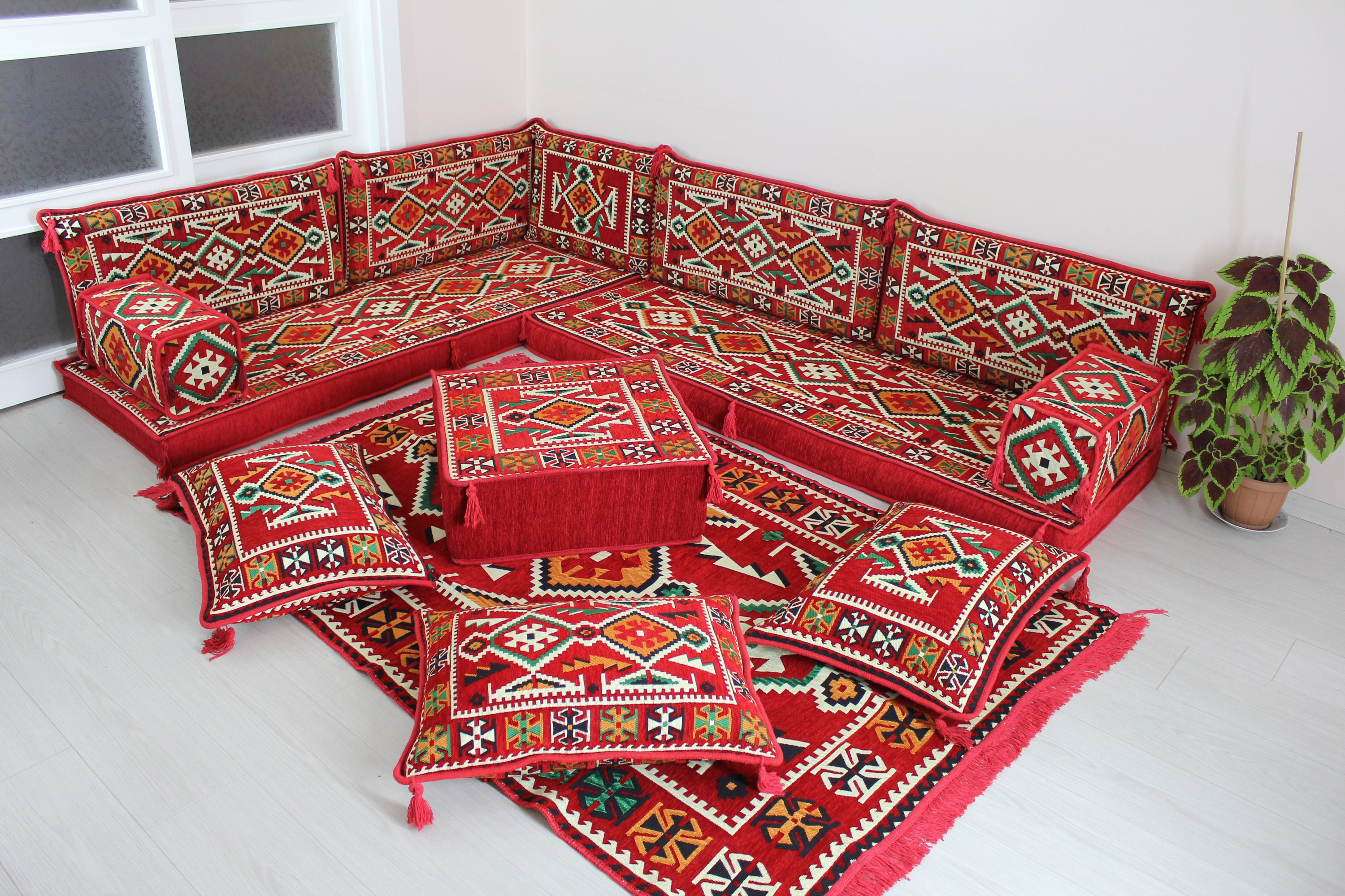 L Shape Arabic style majlis floor sofa setfloor Etsy