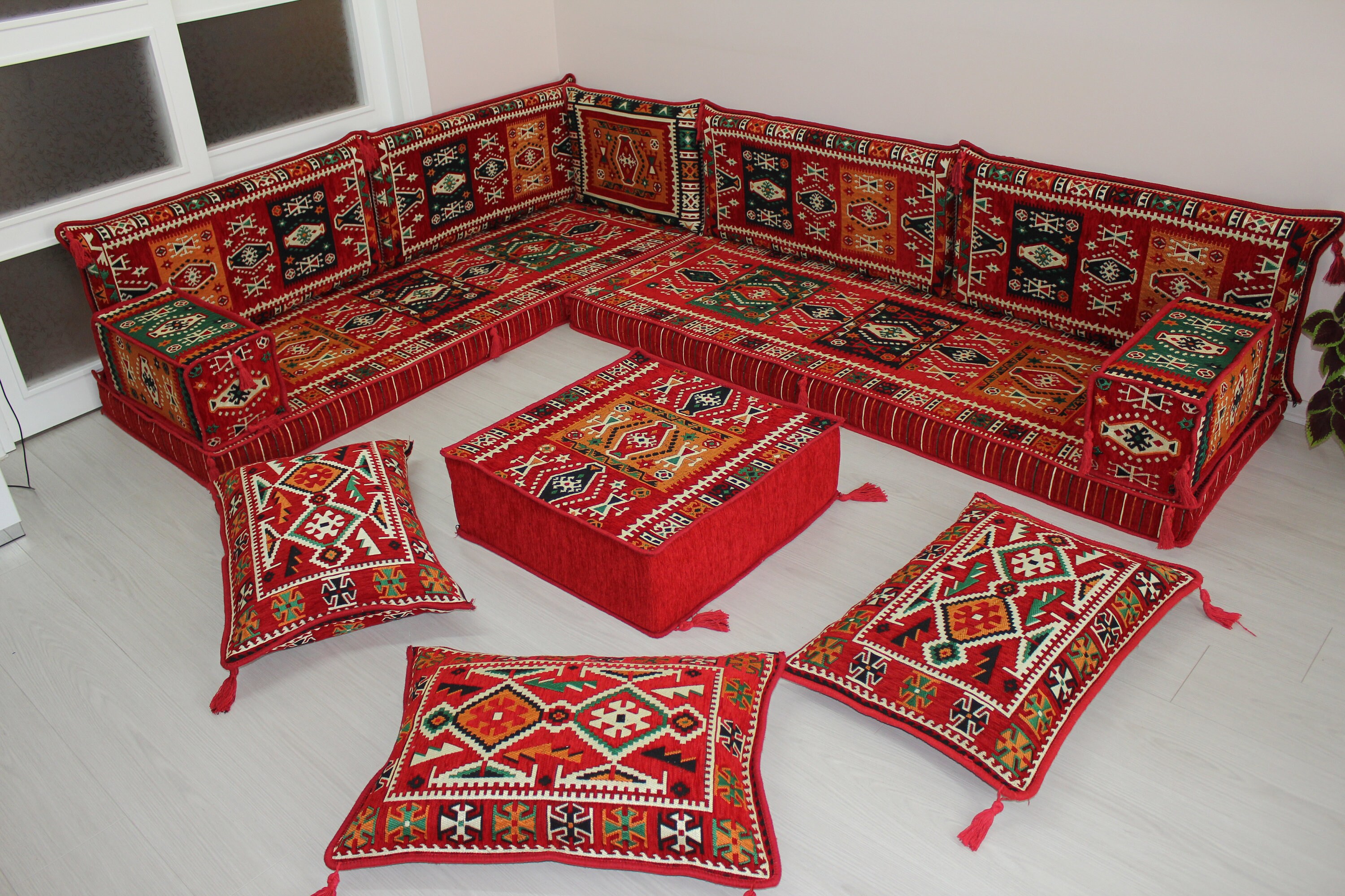 L Shape Arabic style majlis floor sofa setfloor Etsy