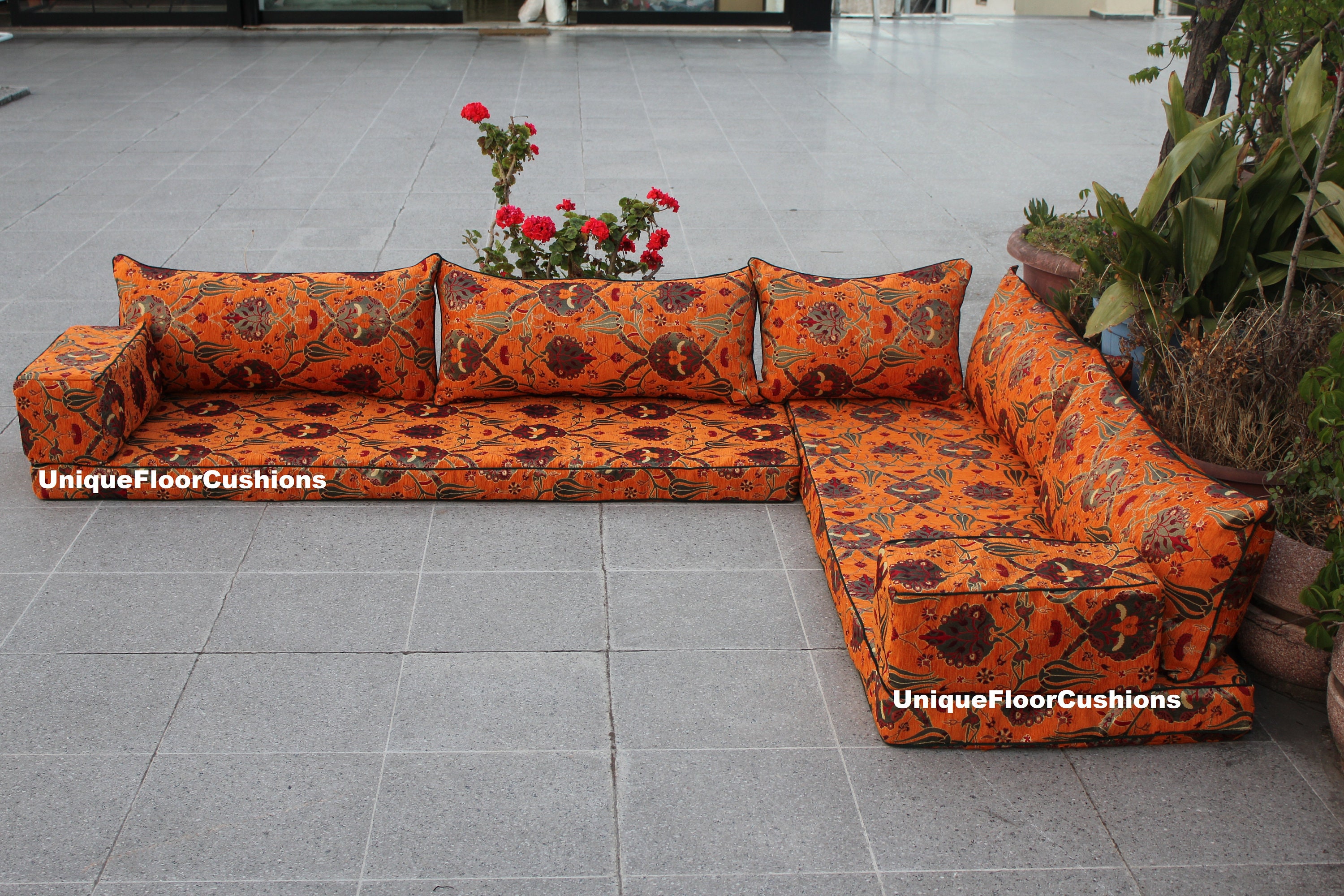 L Shape Arabic style majlis floor sofa setfloor Etsy
