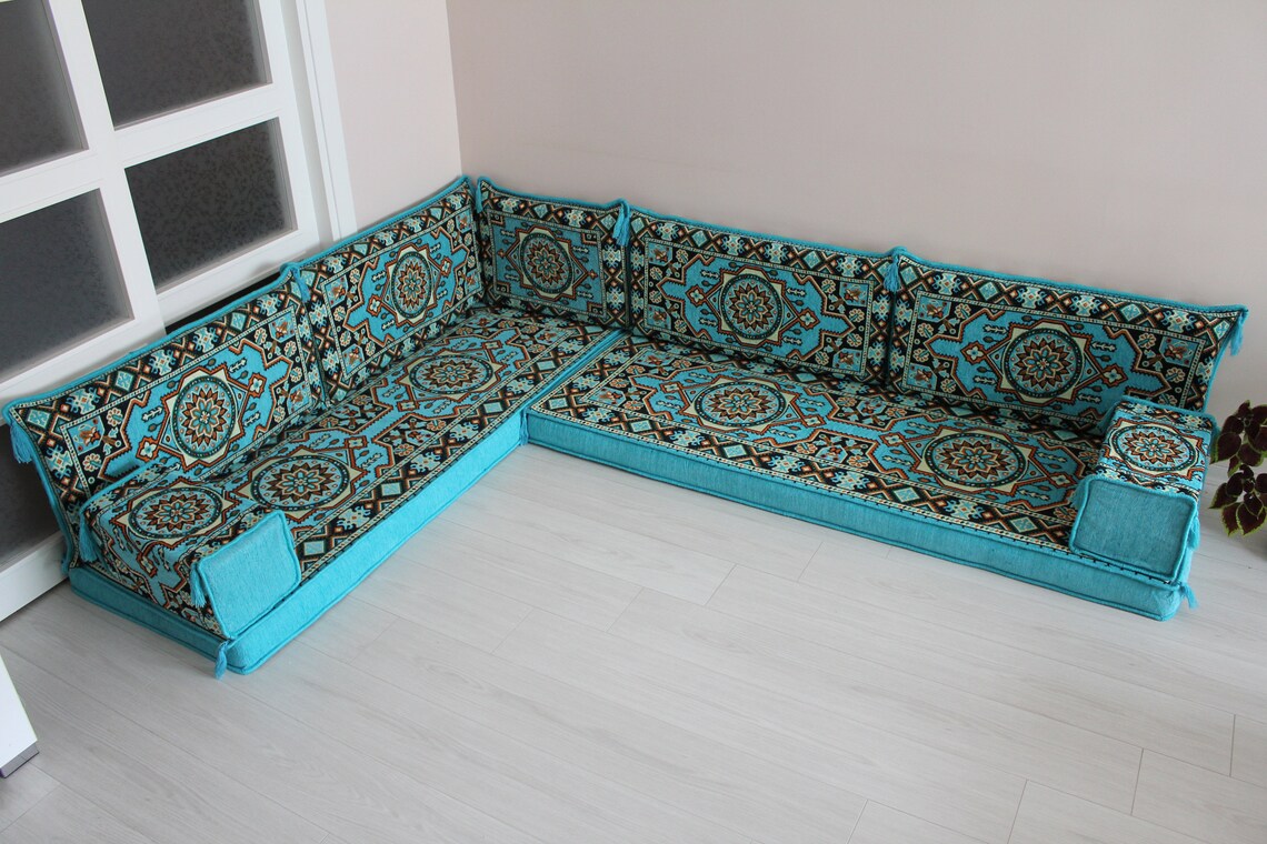 L Shape Arabic style majlis floor sofa setfloor Etsy
