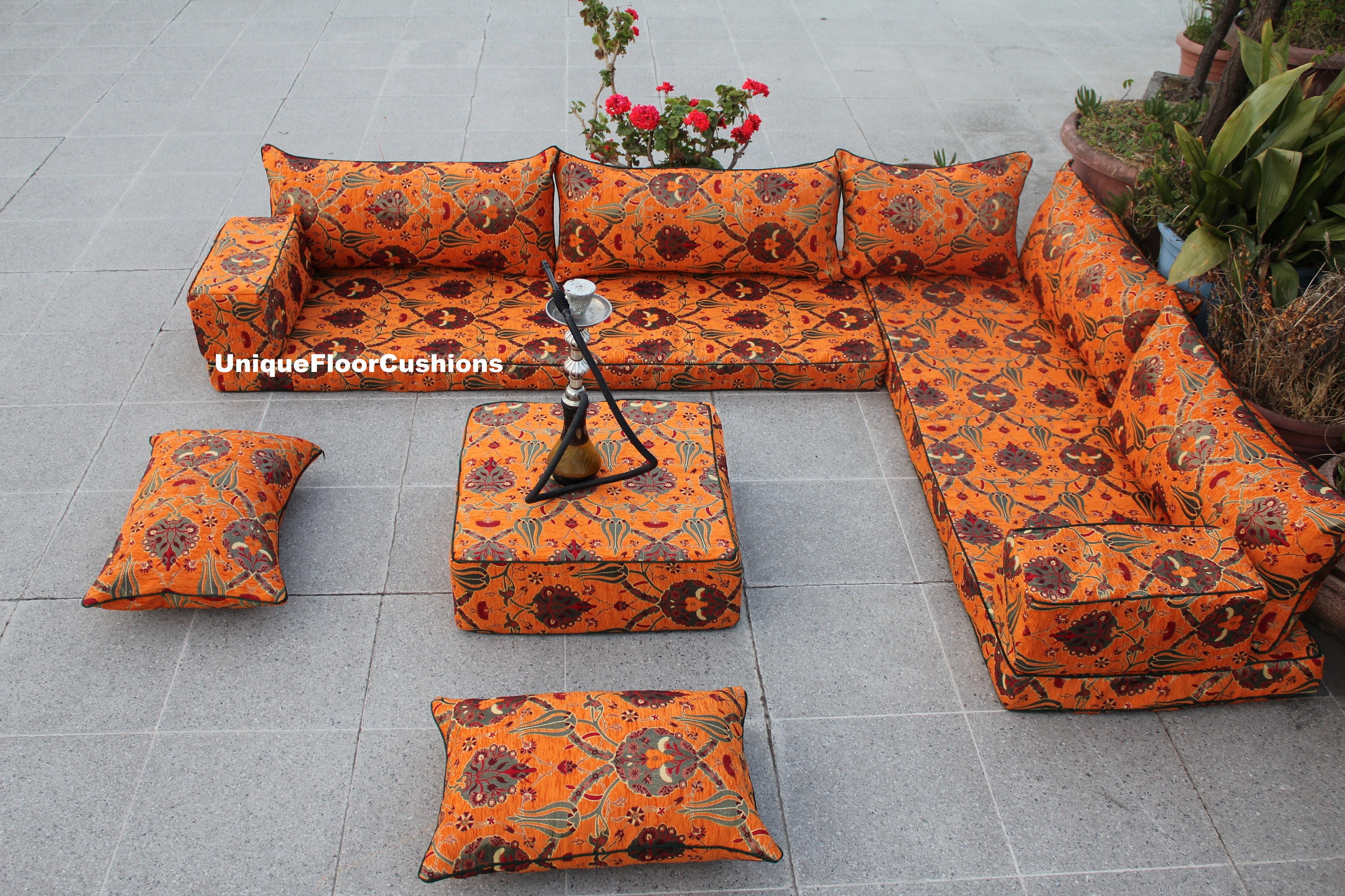 L Shape Arabic style majlis floor sofa setfloor Etsy