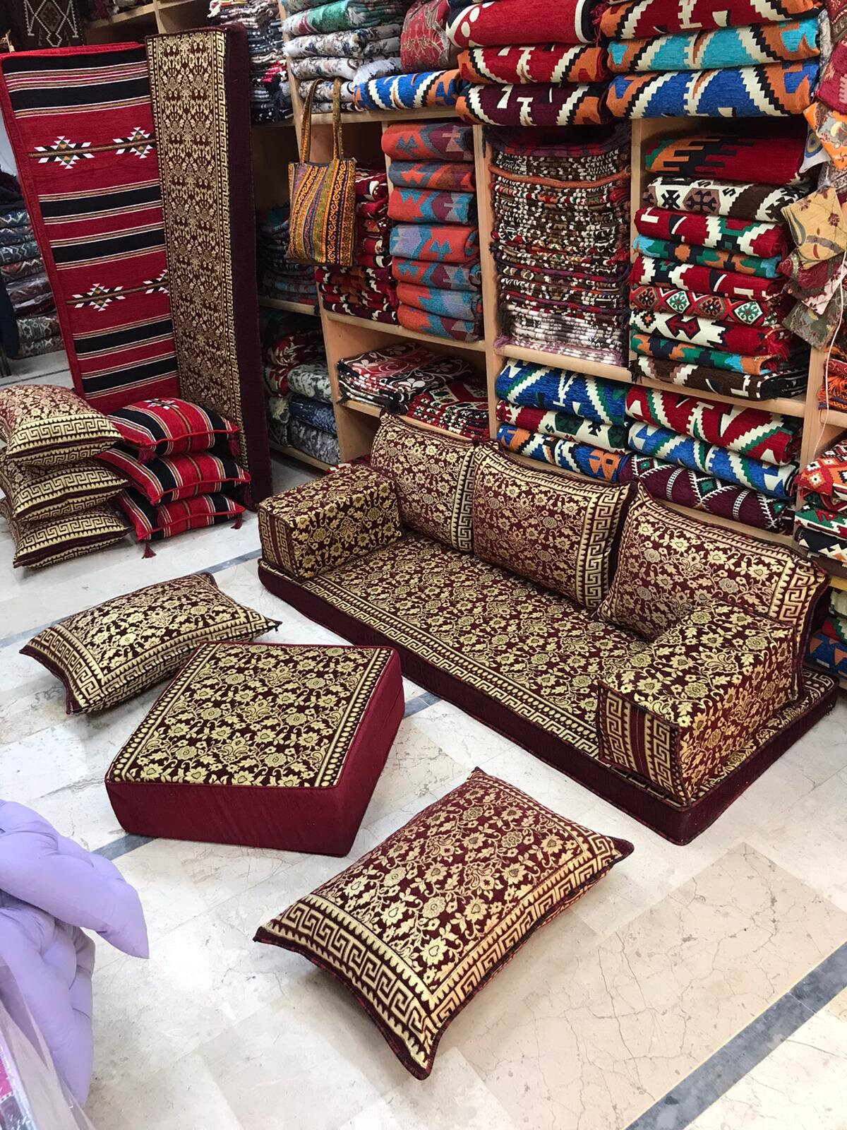 Arabic style majlis floor sofa setfloor couchoriental floor Etsy