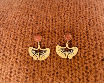 Petites boucles d'oreilles GINKGO