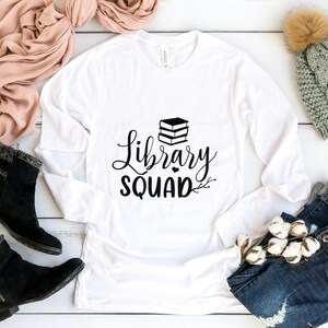 Library Squad SVG Librarian Svg Book Lover Svg School - Etsy
