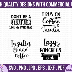 Funny Diabetes Svg Bundle - Type 1 Diabetes Svg, Gift for Diabetic ...