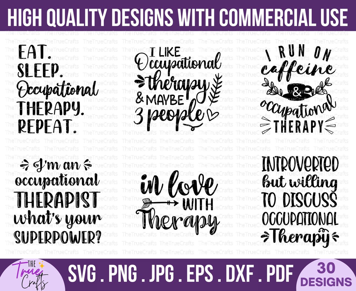 Occupational Therapist Svg Bundle - Funny Occupational Therapy Svg, OT ...