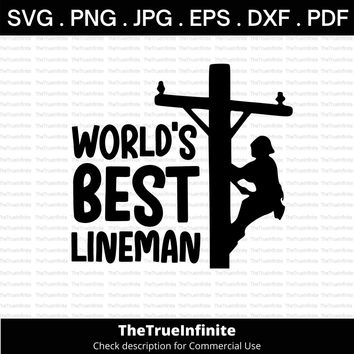 World's best Lineman svg funny lineman svg electrician Etsy