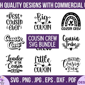 Cousin crew svg bundle - cousins svg, new to the cousin crew svg, Family, best cousin ever, cousin quotes svg, the crew, cricut cut files