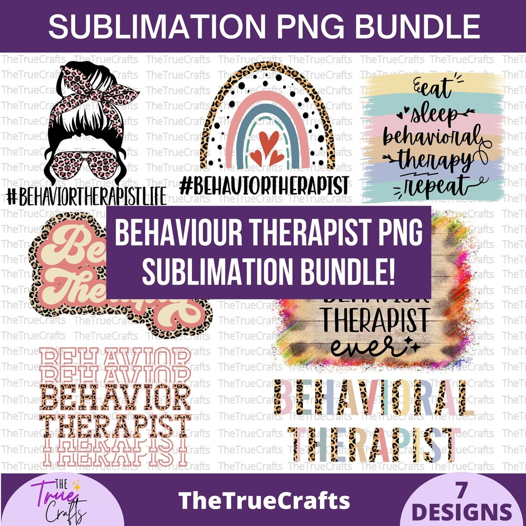 Behavior Therapist Sublimation PNG Bundle- Funny Cognitive Behavioral ...
