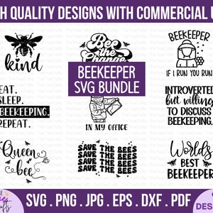 Bijenteelt SVG bundel - Save the Bees, grappige imker mok shirt, honingraat SVG, bijenkorf SVG, lokale honing cadeau voor imker, cricut gesneden bestand