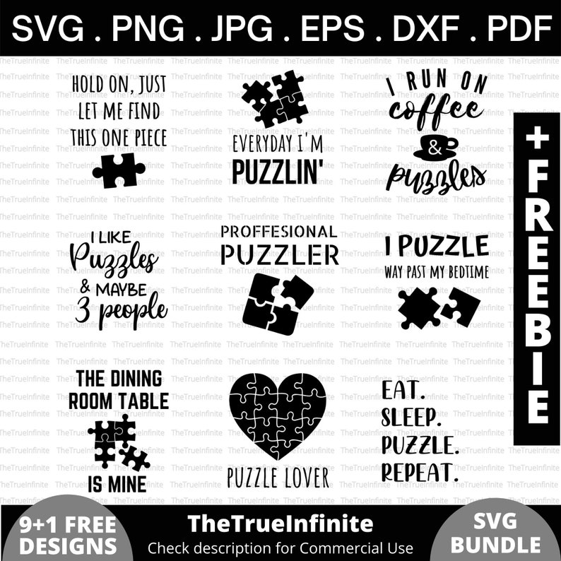 Puzzle Svg Bundle Gifts for Jigsaw Puzzle Lover Funny Etsy