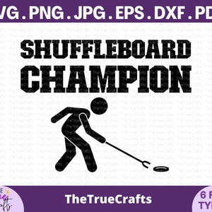 Shuffleboard campeão svg - citação de shuffleboard, engraçado jogador de shuffleboard svg, presente para camisa do vovô, todos os dias estou shufflin, arquivo de corte cricut