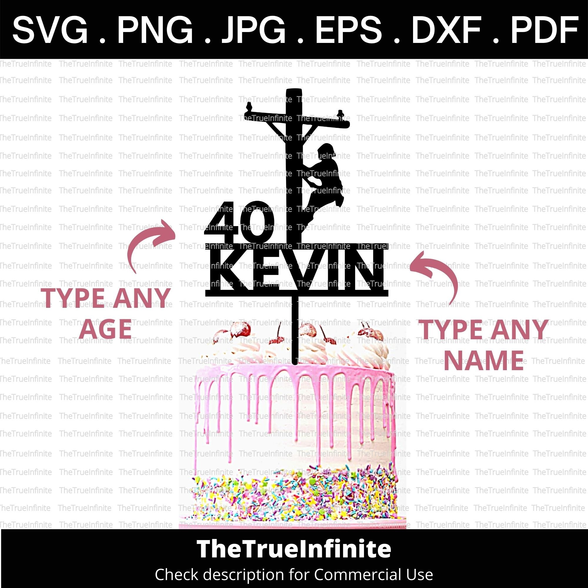 Lineman Birthday Cake Topper Svg DIY Personalize Name and | Etsy
