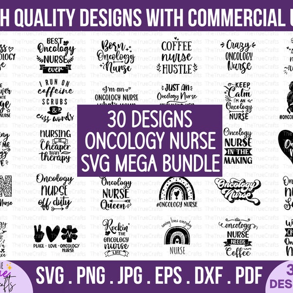 Oncology nurse SVG MEGA bundle - Funny Sayings, retro rainbow, cancer nursing scrub life ER, stethoscope,Medical student Gift svg, Cut Files
